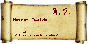 Metner Imelda névjegykártya